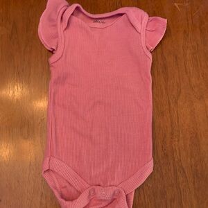😊FREE😊 Chick Pea Pink Ribbed Flutter Sleeve Bodysuit size 0-3m